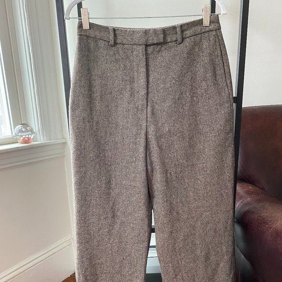 Size 10 Tall Eddie Bauer high waisted wool slacks - Picture 1 of 4
